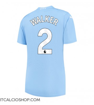 Manchester City Kyle Walker #2 Prima Maglia Femmina 2023-24 Manica Corta